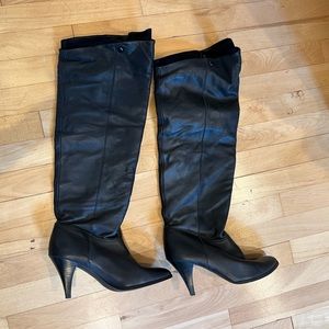 Vintage Tall Slouchy Black Boots Urban Outfitters Size 8 1/2